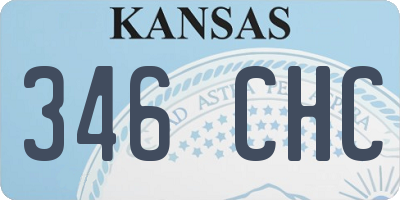 KS license plate 346CHC
