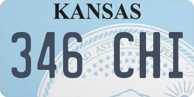 KS license plate 346CHI