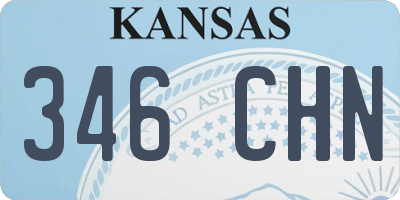 KS license plate 346CHN