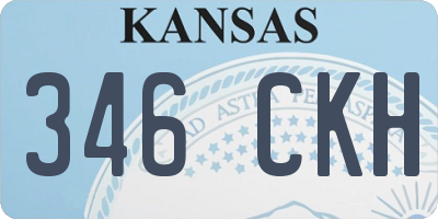 KS license plate 346CKH