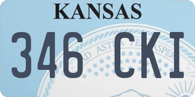 KS license plate 346CKI