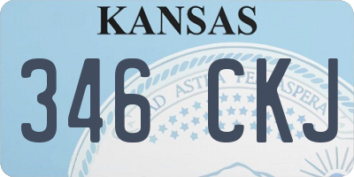 KS license plate 346CKJ