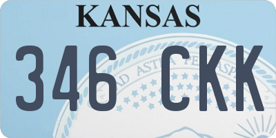 KS license plate 346CKK