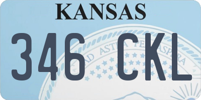 KS license plate 346CKL