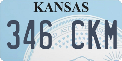 KS license plate 346CKM