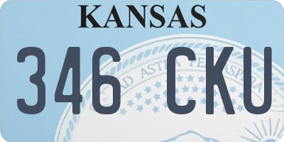 KS license plate 346CKU