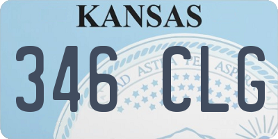 KS license plate 346CLG