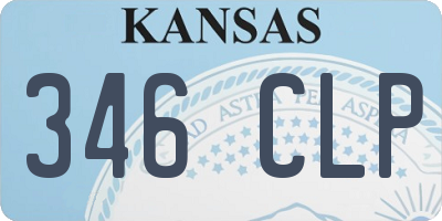 KS license plate 346CLP