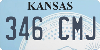 KS license plate 346CMJ
