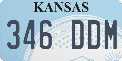 KS license plate 346DDM