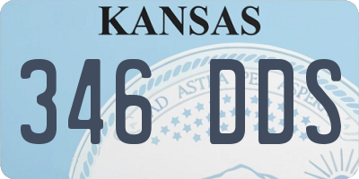 KS license plate 346DDS