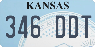 KS license plate 346DDT