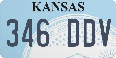 KS license plate 346DDV