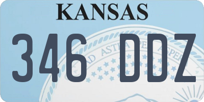 KS license plate 346DDZ