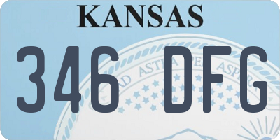KS license plate 346DFG