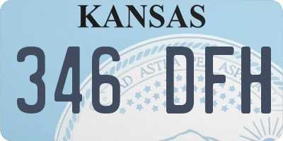 KS license plate 346DFH