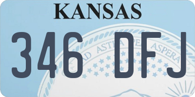 KS license plate 346DFJ