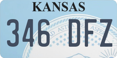KS license plate 346DFZ