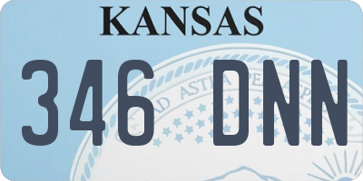 KS license plate 346DNN