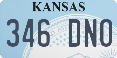 KS license plate 346DNO