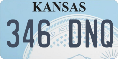 KS license plate 346DNQ