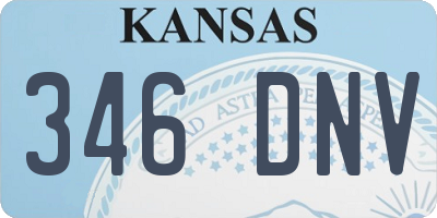 KS license plate 346DNV
