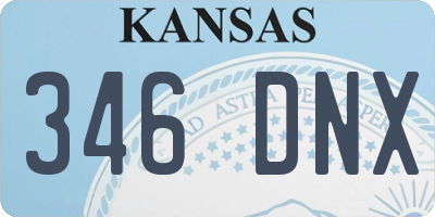 KS license plate 346DNX