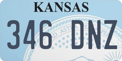 KS license plate 346DNZ