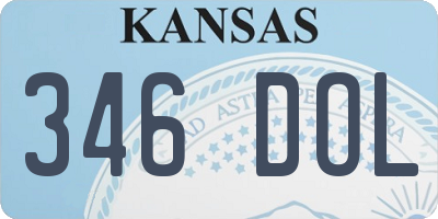 KS license plate 346DOL