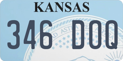 KS license plate 346DOQ
