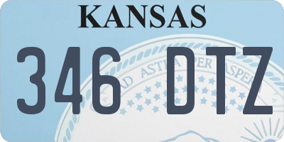 KS license plate 346DTZ