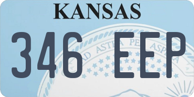 KS license plate 346EEP