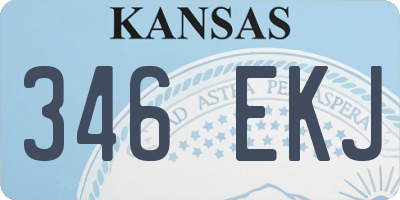 KS license plate 346EKJ