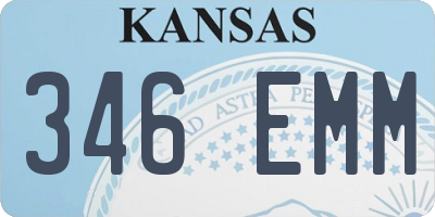KS license plate 346EMM