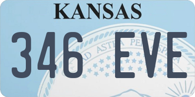 KS license plate 346EVE