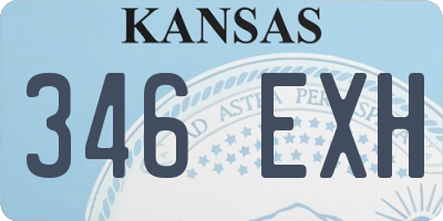 KS license plate 346EXH