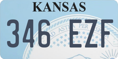 KS license plate 346EZF