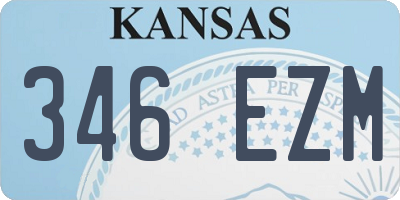 KS license plate 346EZM