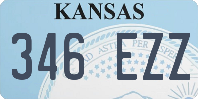 KS license plate 346EZZ
