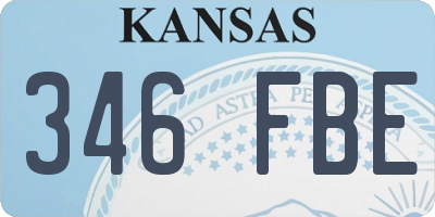 KS license plate 346FBE