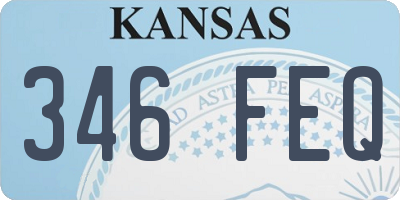 KS license plate 346FEQ
