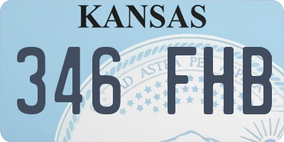 KS license plate 346FHB