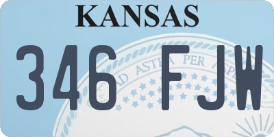 KS license plate 346FJW