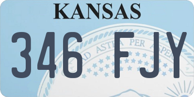 KS license plate 346FJY