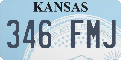 KS license plate 346FMJ