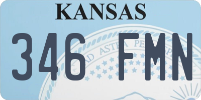 KS license plate 346FMN