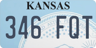 KS license plate 346FQT