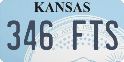 KS license plate 346FTS