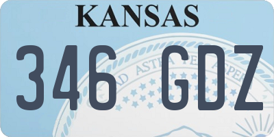 KS license plate 346GDZ