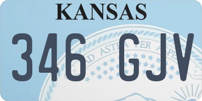 KS license plate 346GJV